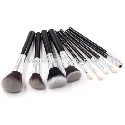 wholesale 10pcs natural hair synthetic hair makeup brush collection custom logo