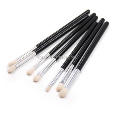 AMAZON CUSTOM LOGO 7 pcs Free Sample Black make up brushes sets eyebrow blending lip brush eyeshadow makeup brush set